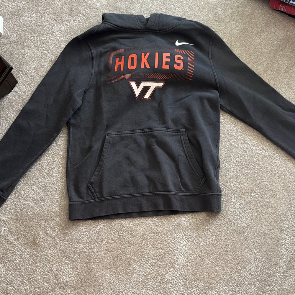 Nike Black and Red Hokies Hoodie